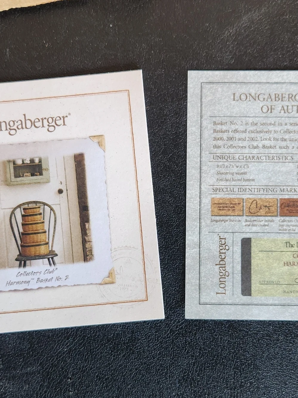 LongabergerLongaberger Collector's Club Harmony Basket No. 2